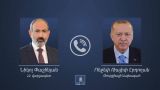 Пашинян и Эрдоган обменялись поздравлениями