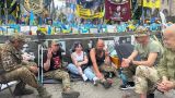 Latvian Nazi went on hunger strike on Maidan in Kiev