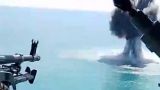 Минобороны опубликовало видео уничтожения надводного дрона ВСУ в Черном море
