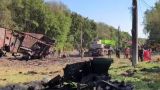 There was one wrecked car left: the consequences of an ammunition explosion near Kiev were shown