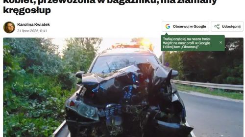 В Польше украинцы на Audi влетели в дерево, в багажнике была девушка