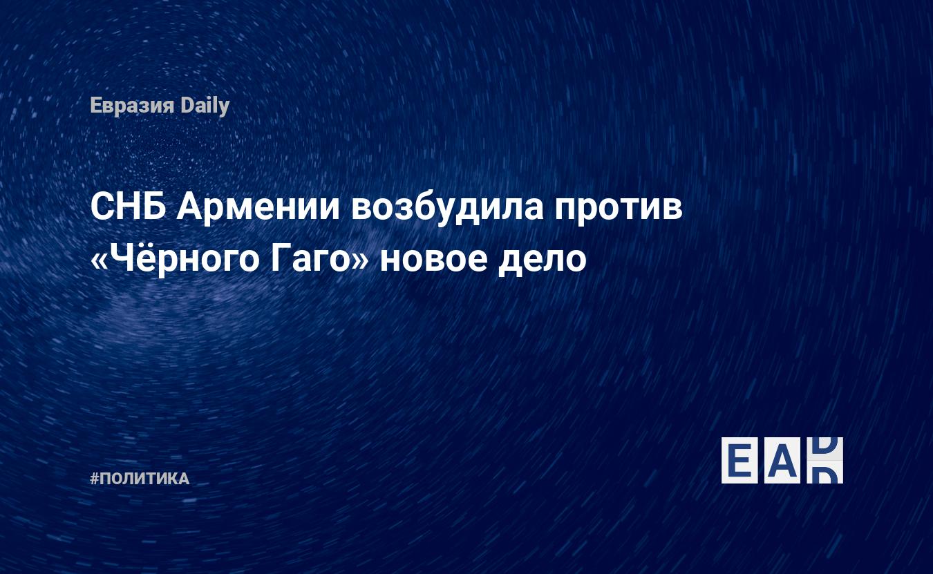 СНБ Армении возбудила против «Чёрного Гаго» новое дело — EADaily, 18  августа 2020 — Новости политики, Новости Кавказа