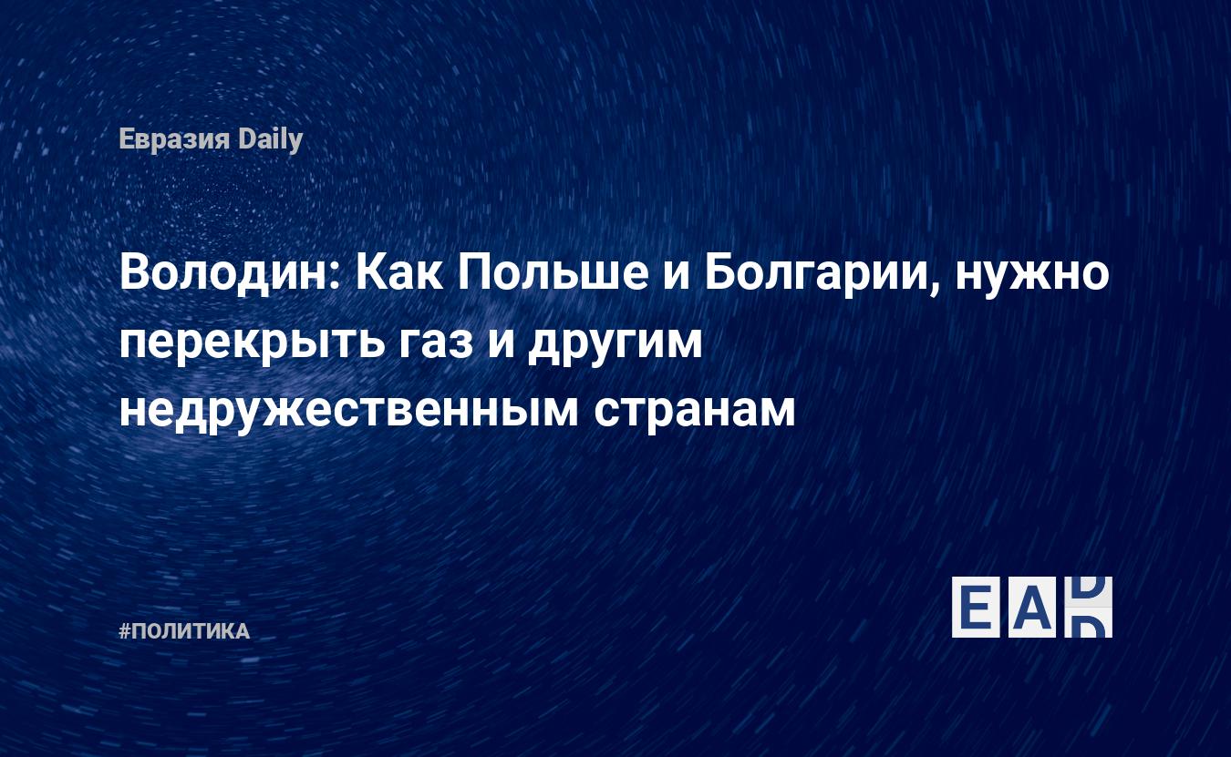 Володин: Как Польше и Болгарии, нужно перекрыть газ и другим  недружественным странам — EADaily — Газ. Европа. Евросоюз. Новости. Европа  газ. Газ Европа. Газ Европа новости. Европа газ новости. Газ ЕС. ЕС газ.