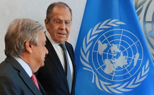 Russian Foreign Minister Sergei Lavrov Urges UN Secretary General to Prevent Politicization of Ukraine Crisis