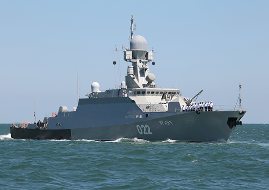 В Каспийском море корабли ВМФ России провели боевые стрельбы